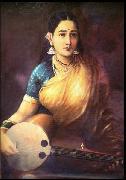 Raja Ravi Varma Lady with Swarbat Spain oil painting artist